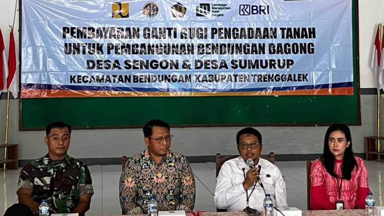 Bendungan Bagong Selangkah Lagi Dibangun, Puluhan Pemilik Lahan di Bendungan Terima Ganti Kerugian