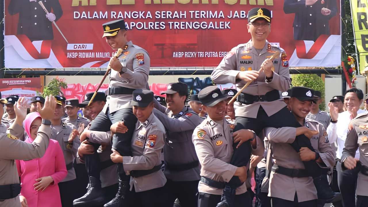15 Bulan Memimpin Trenggalek, AKBP Ridwan Berpamitan, AKBP Rizky Siap Melanjutkan