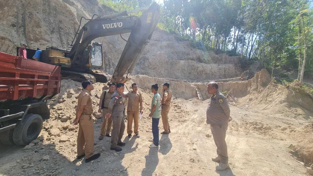 Diduga Belum Kantongi Izin, Tambang Galian C di Gandusari Trenggalek Setop Sementara