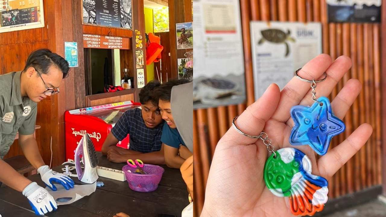 Tak Sekadar Lihat Penyu, Wisatawan di Pantai Kili-Kili Kini Bisa Sulap Sampah Plastik Jadi Suvenir