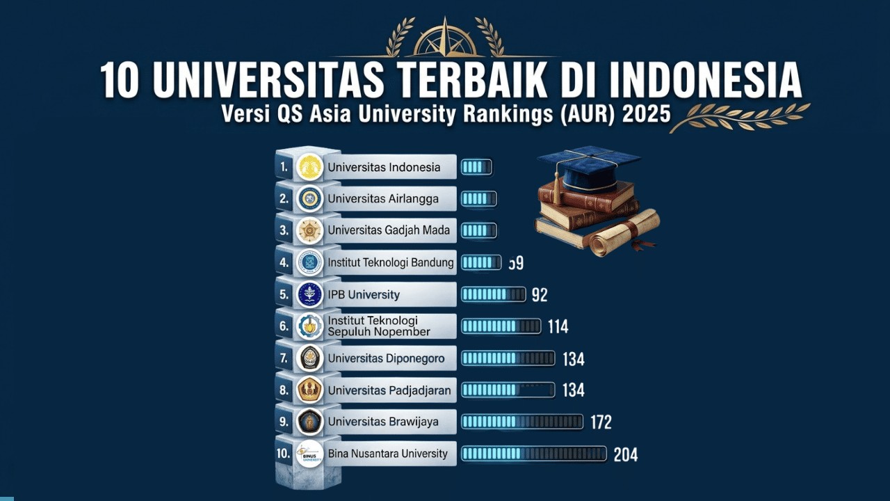 10 Kampus Terbaik Indonesia Versi THE University Asia, Simak Daftarnya Sekarang