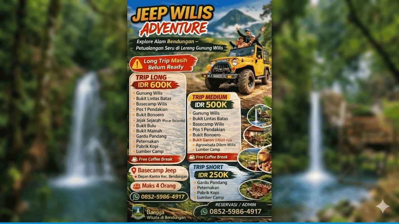 Rincian Paket Biaya Sewa Jeep Wilis Adventure, Nikmati Keseruan Menjelajah