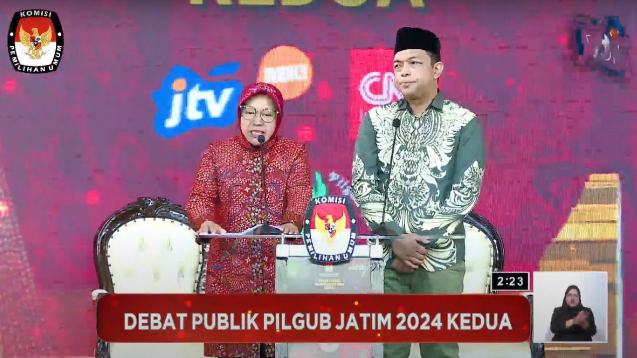 Debat Pilgub Jatim 2024: Tri Risma-Gus Hans Janjikan Bangun Terowongan Trenggalek, Pacitan, dan Ponorogo